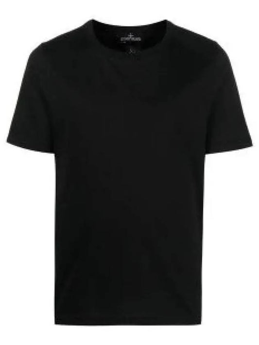 Shadow Back Graphic Print Short Sleeve T-Shirt Black - STONE ISLAND - BALAAN 2