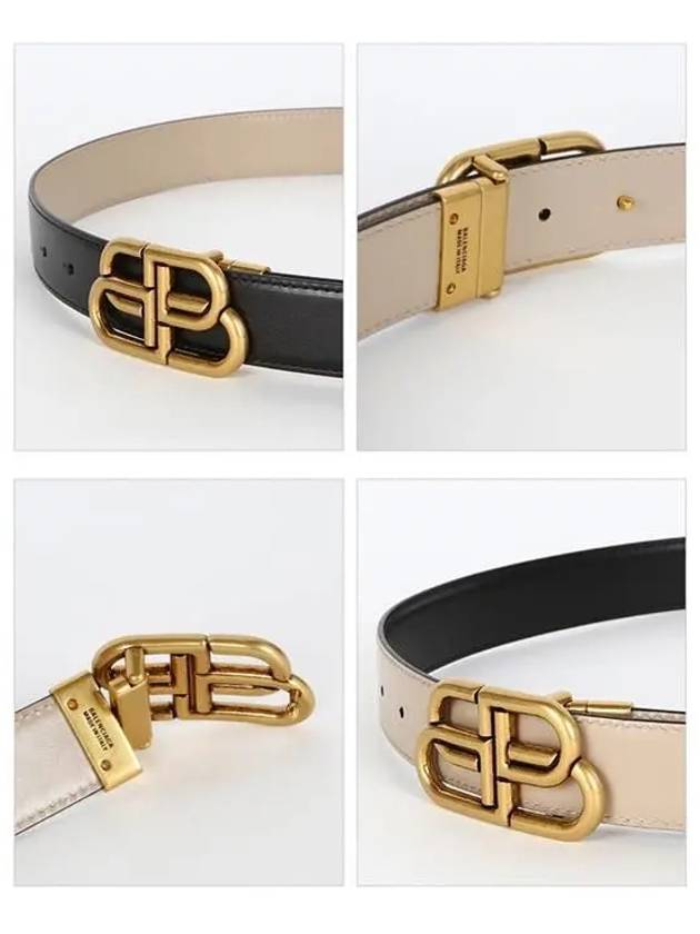 BB Logo Double-Sided Belt Black - BALENCIAGA - BALAAN 4