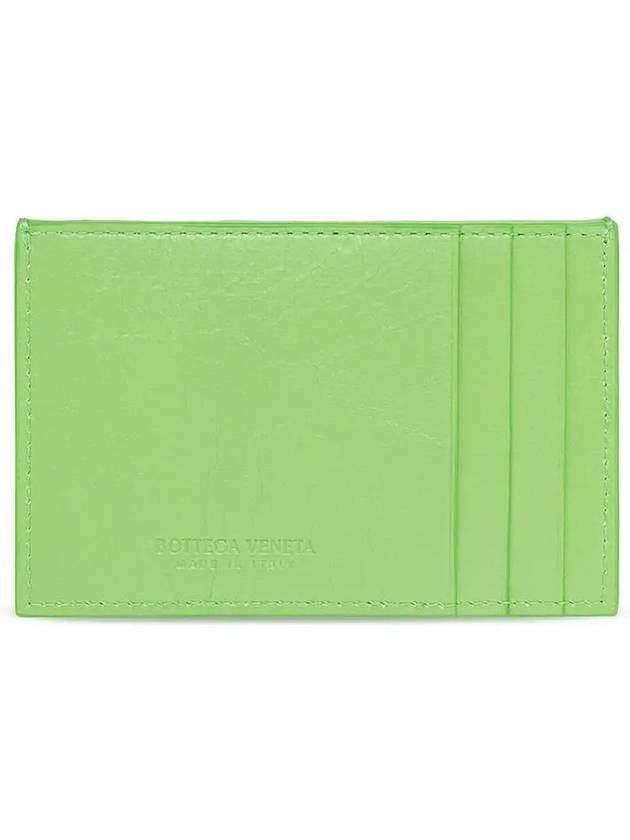 Maxi Intrecciato Leather Card Wallet Light Green - BOTTEGA VENETA - BALAAN 4