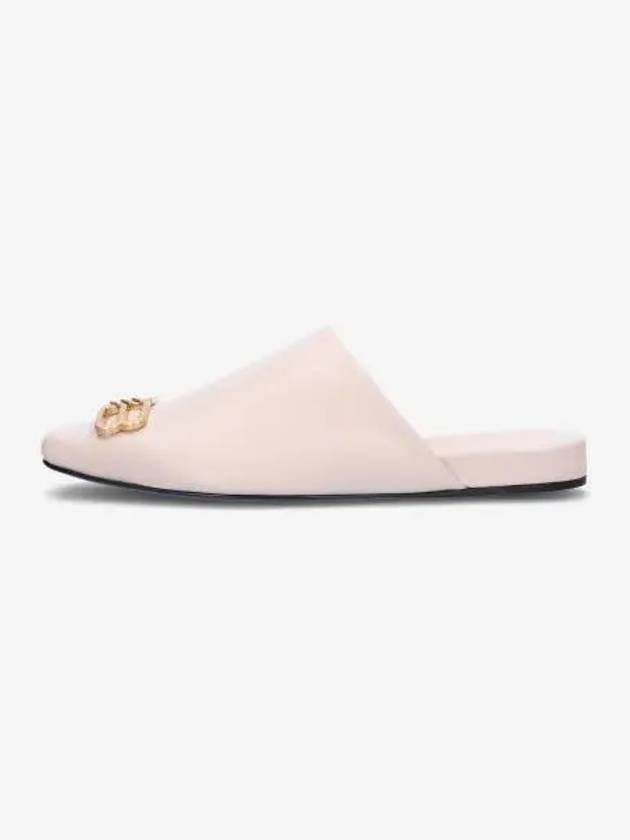 Women's BB Logo Leather Cozy Slippers Sand - BALENCIAGA - BALAAN 2