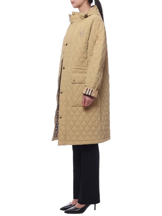 Appliqué B Shield Quilted Parka Beige - BURBERRY - BALAAN 5