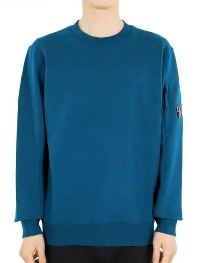 Diagonal Raised Fleece Sweatshirt Blue - CP COMPANY - BALAAN 2