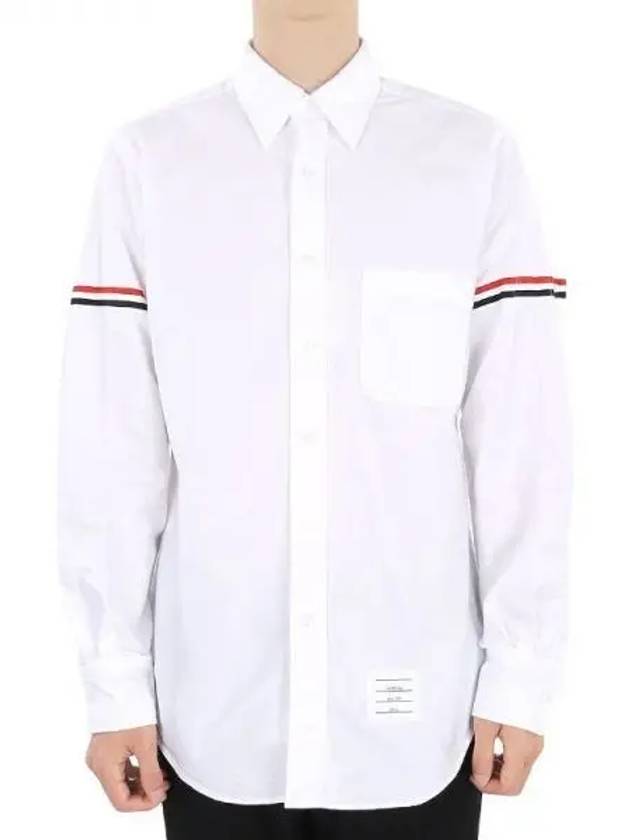 Armband Oxford Long Sleeve Shirt White - THOM BROWNE - BALAAN 2