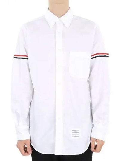 Armband Oxford Long Sleeve Shirt White - THOM BROWNE - BALAAN 2