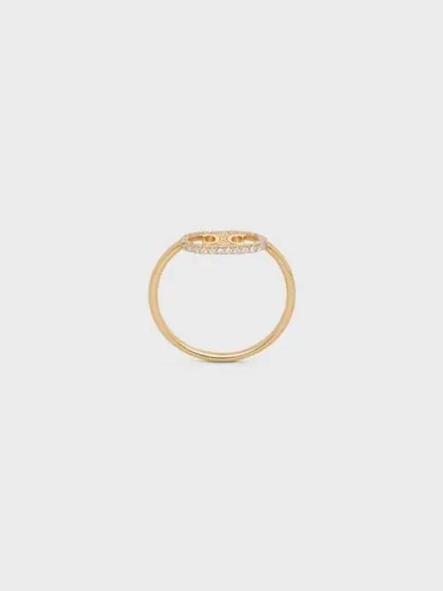 Maillon Triomphe Diamonds Ring Gold - CELINE - BALAAN 1