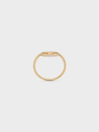 Maillon Triomphe Diamonds Ring Gold - CELINE - BALAAN 1