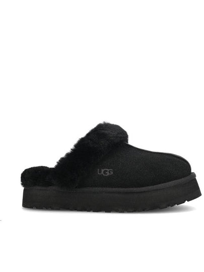 Women's Diskett Fleece Platform Slippers Black - UGG - BALAAN 2