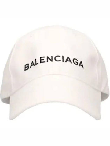 Logo Classic Logo Cap Hat White - BALENCIAGA - BALAAN 1