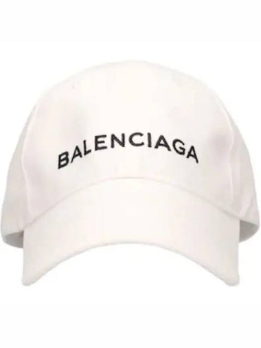 Logo Classic Logo Cap Hat White - BALENCIAGA - BALAAN 1