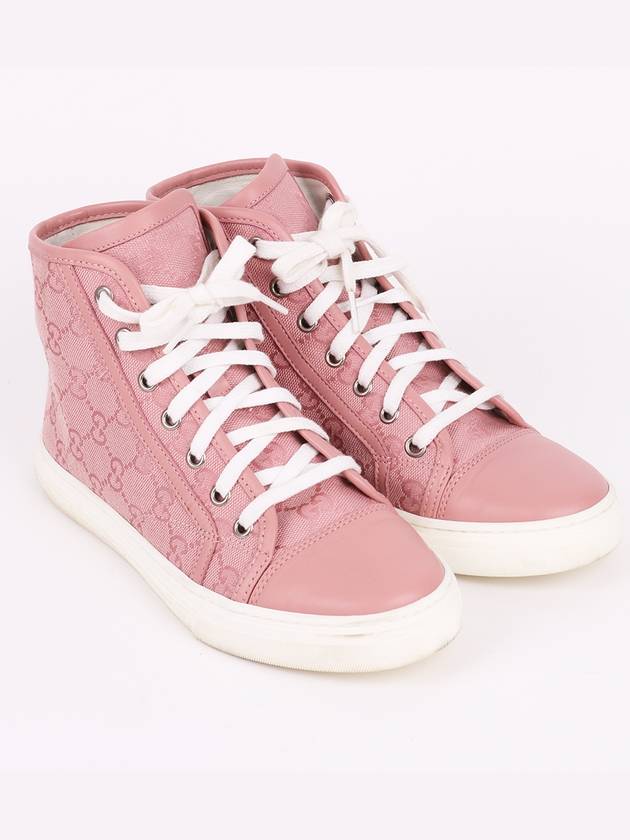 GG pattern pink high top sneakers 426186 - GUCCI - BALAAN 4