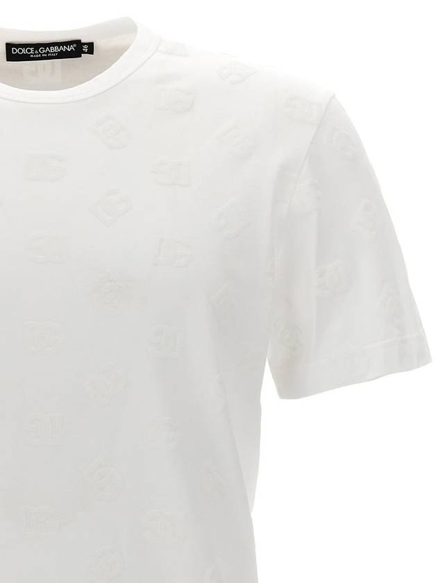 Dolce & Gabbana Flocked Logo T-Shirt - DOLCE&GABBANA - BALAAN 3