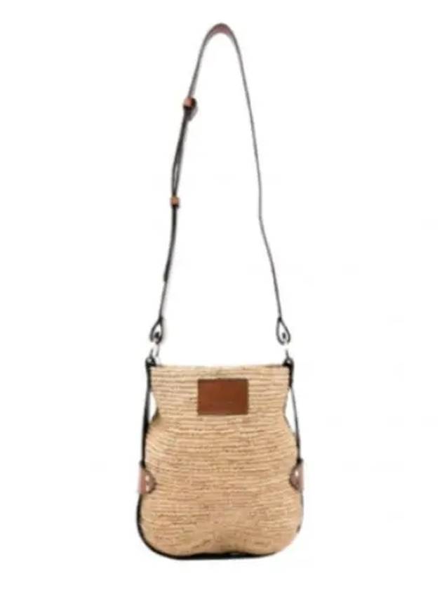 Logo Patch Raffia Cross Bag Beige - ISABEL MARANT - BALAAN 2