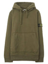 Men's Wappen Patch Brushed Cotton Hoodie Khaki - STONE ISLAND - BALAAN 1