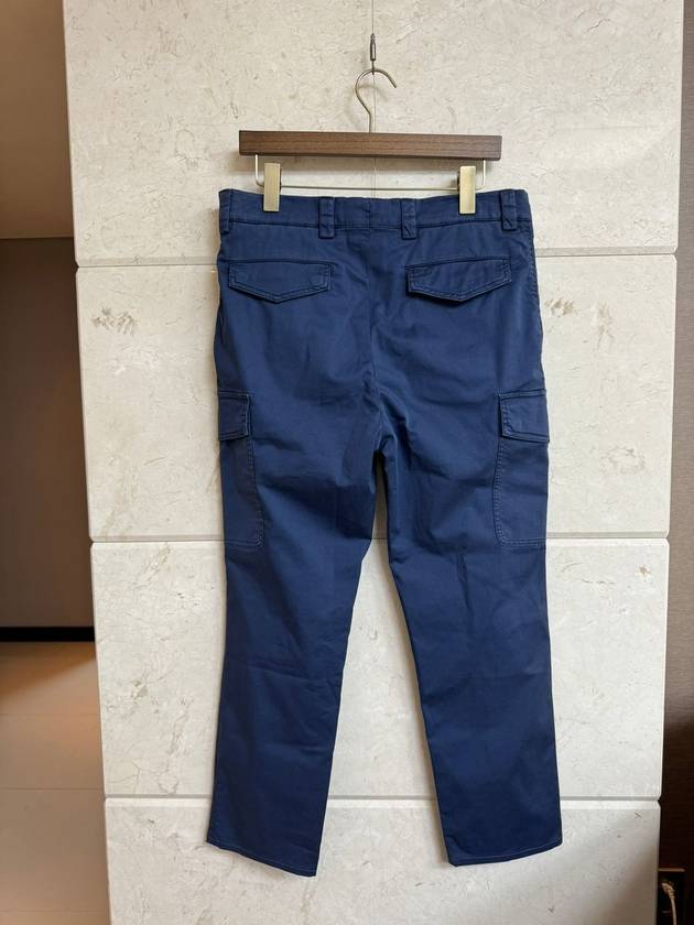 Cotton Cargo Pants Blue 46 - BRUNELLO CUCINELLI - BALAAN 3