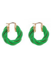 Twisted Hoop Earrings Green - BOTTEGA VENETA - BALAAN 2