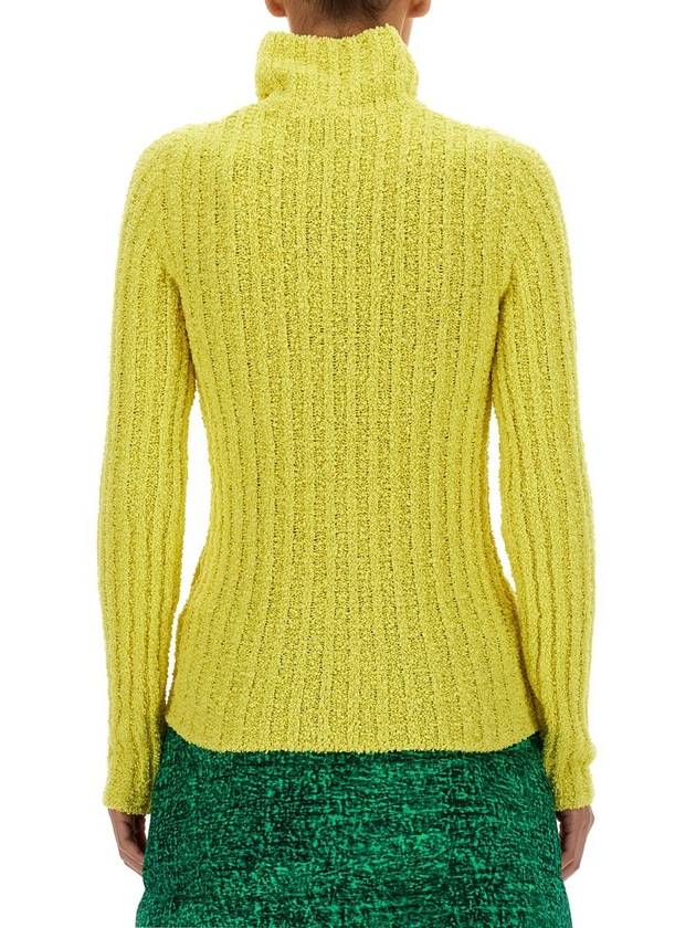 Half Zip-Up Knit Top Yellow - MONCLER - BALAAN 5