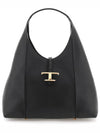 T TIMELESS Medium Leather Tote Bag Black - TOD'S - BALAAN.