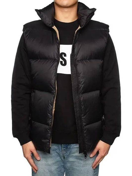 Neck logo two-tone padded vest black 3341MDH17 - MSGM - BALAAN 2