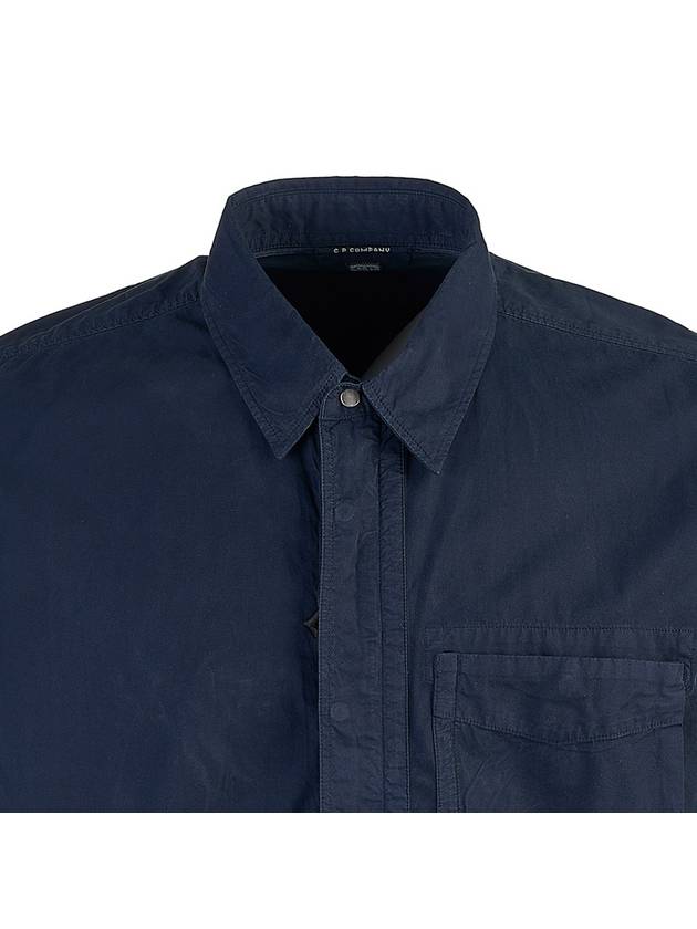 Gabardine Utility Long Sleeve Shirt Navy - CP COMPANY - BALAAN 5