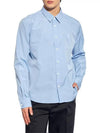 De Coeur Embroidery Cotton Long Sleeve Shirt Blue - AMI - BALAAN 3