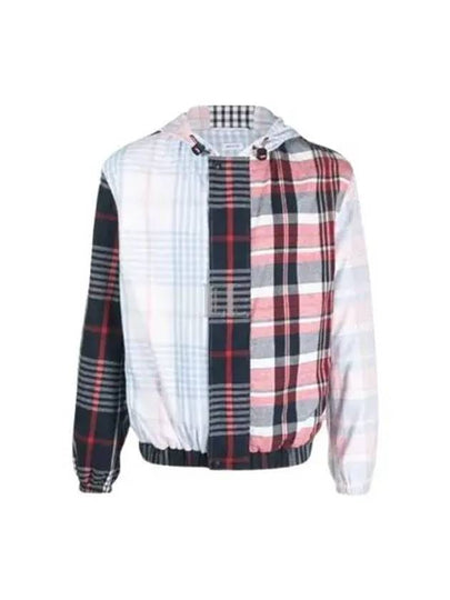 Fun Mix Madras Cotton Relaxed Hooded Jacket - THOM BROWNE - BALAAN 2