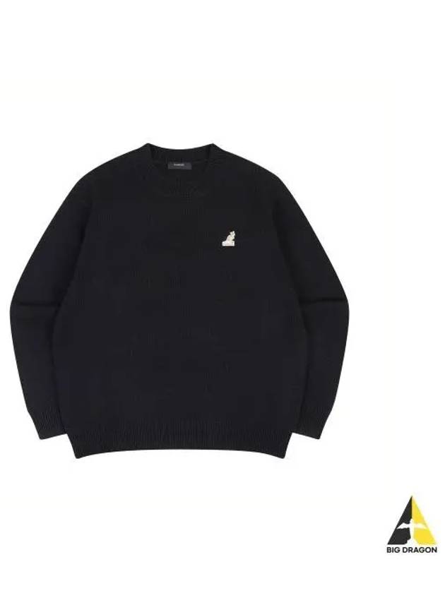 Logo Patch Sweater 1885 Black - KANGOL - BALAAN 1