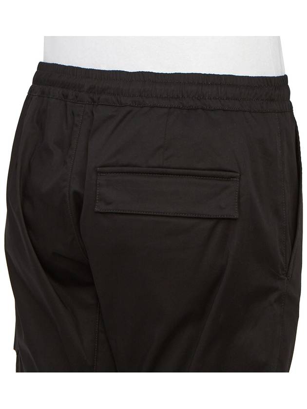 Drawstring Waist Satin Cargo Straight Pants Black - CP COMPANY - BALAAN 9