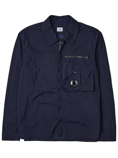 Tylon P Lens Overshirt Zip Up Jacket Navy - CP COMPANY - BALAAN 2