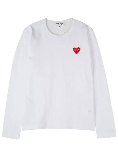 Red Wappen Round Neck Long Sleeve T-Shirt P1 T117 2 White - COMME DES GARCONS - BALAAN 2