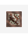 Zouaves Dragons 140 Bandana Scarf Marron Naturel Rouge - HERMES - BALAAN 1