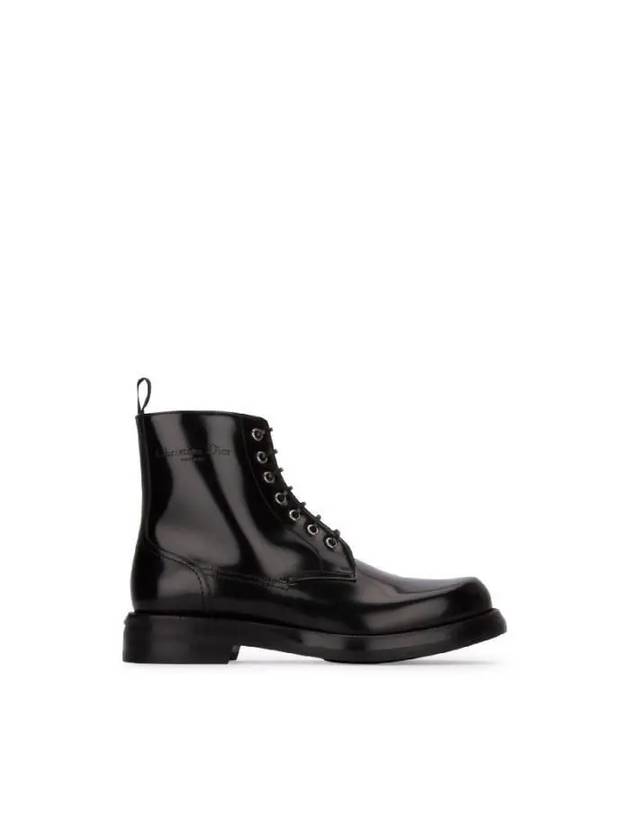 Carlo Ankle Boot Black Polished Calfskin - DIOR - BALAAN 2