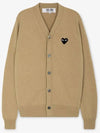 Comme des Gar ons heart logo beige cardigan AZ N024 051 3 - COMME DES GARCONS PLAY - BALAAN 2