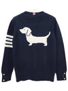 Thome Browne 4 Bar Cardigan Navy - THOM BROWNE - BALAAN 4