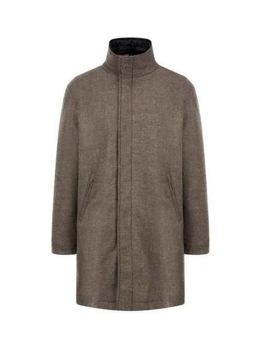 8th Anniversary Last Armani 9 7 8 Men s Reversible Hidden Hood Wool Coat Brown - EMPORIO ARMANI - BALAAN 1