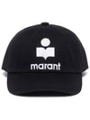 Tyron Embroidered Logo Ball Cap Black - ISABEL MARANT - BALAAN 3