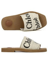 Woody Logo Flat Mule Slippers White - CHLOE - BALAAN 2