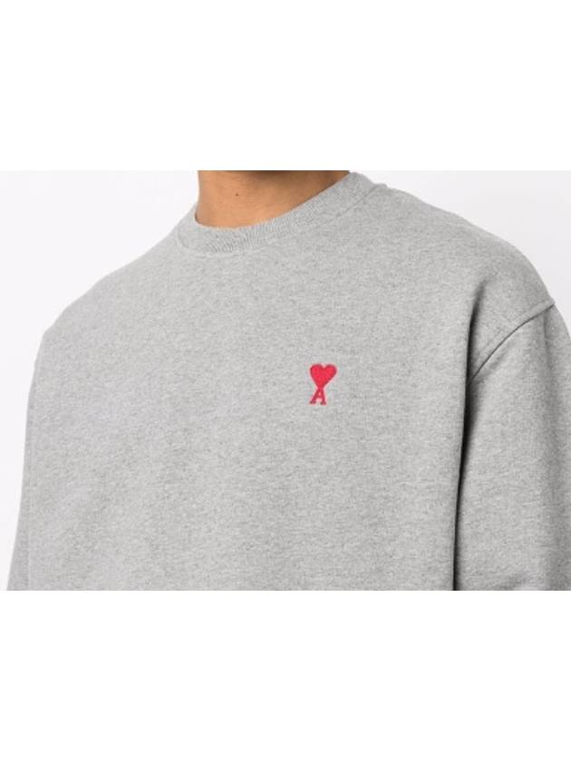 Men's Small Heart Logo Sweatshirt Black - AMI - BALAAN 11