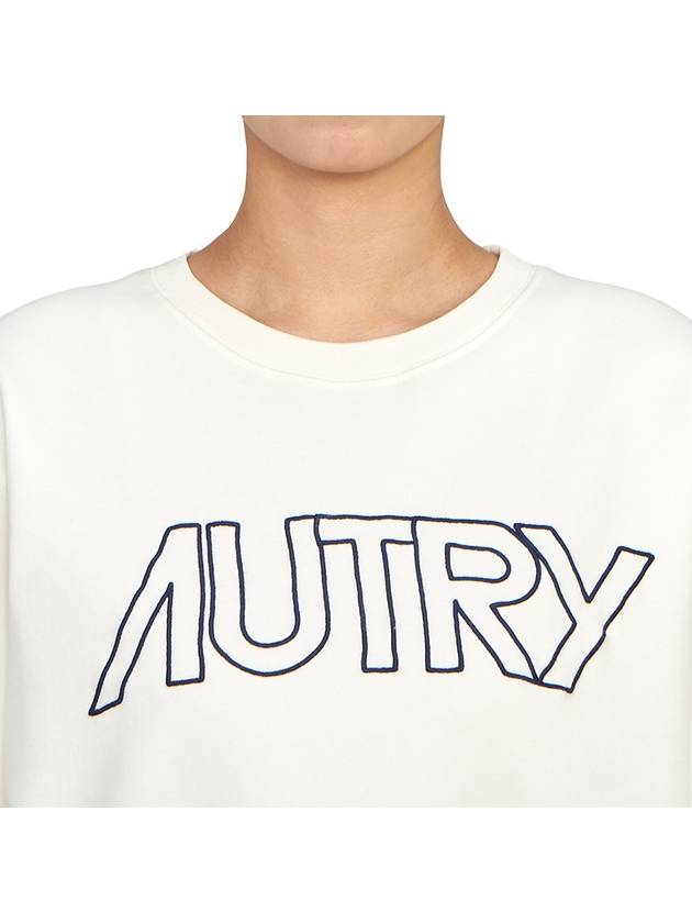 Women's brushed sweatshirt SWIW 408W WHITE - AUTRY - BALAAN 5