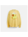 Crewneck Duck Sweater in Recycled Wool CY363 YLW - COACH - BALAAN 2