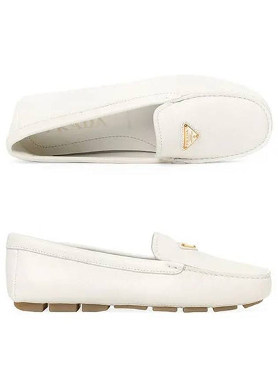 Triangle Logo Driving Shoes Ivory - PRADA - BALAAN 2