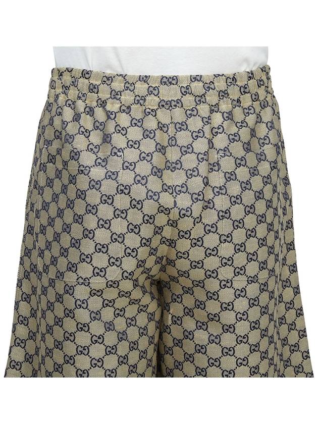 GG linen shorts beige - GUCCI - BALAAN 7