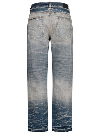 STRAIGHT-FIT JEANS WITH FRAYED BOTTOM - AMIRI - BALAAN 2