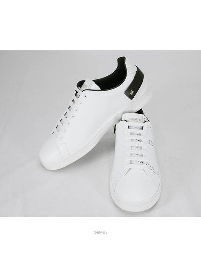 Men's Backnet V Logo Low Top Sneakers White Black - VALENTINO - BALAAN 2