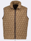 All Over FF Motif High Neck Vest Brown - FENDI - BALAAN 2