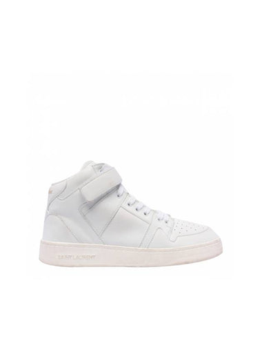 Lax Lace-up Logo Lettering Leather Low Top Sneakers White - SAINT LAURENT - BALAAN 1