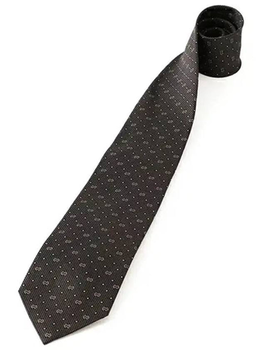 GG Dot Pattern Silk Tie Black - GUCCI - BALAAN 2