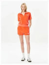 Embroidered Logo Terry Shorts Orange - SPORTY & RICH - BALAAN 2