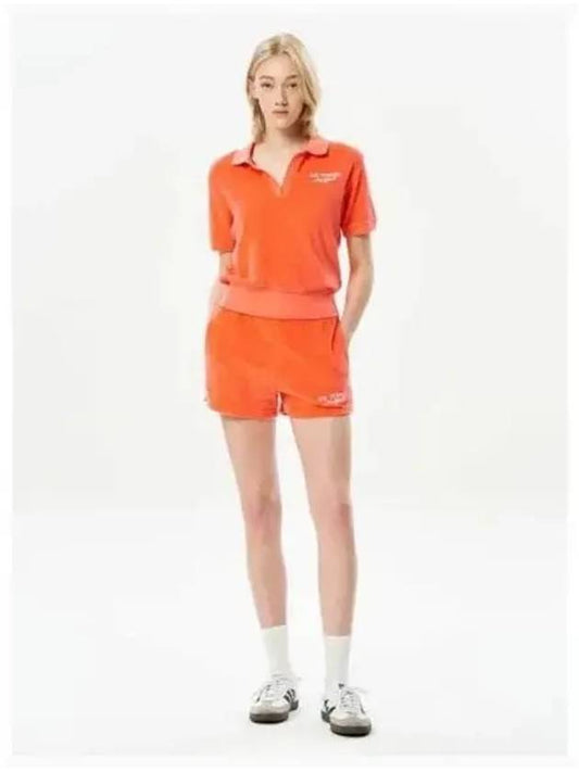 Women s SR Sports Terry Shorts Pants Orange SH921PO - SPORTY & RICH - BALAAN 2