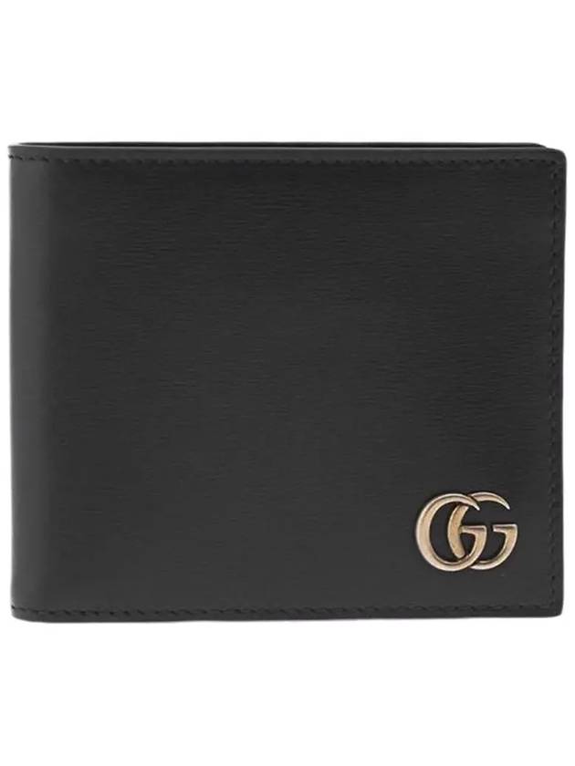 GG Marmont Leather Half Wallet Black - GUCCI - BALAAN 6