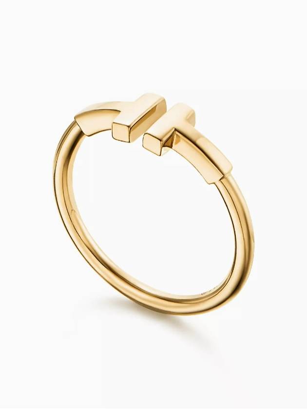 Tiffany Tiffany T wire ring yellow gold ring women - TIFFANY & CO. - BALAAN 1